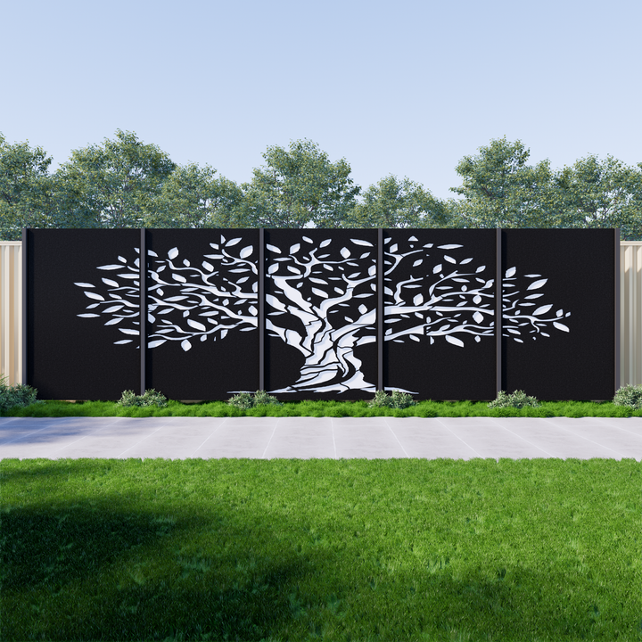 Tree Trunk Privacy Panel Tree of Strength Corten Steel Privacy Screen | Durable Design – Metal ...
