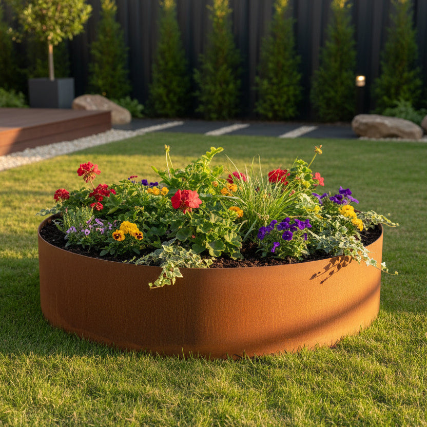 Halora Metal Garden Edging Border | Premium Planter Ring – Metal Decor Aus