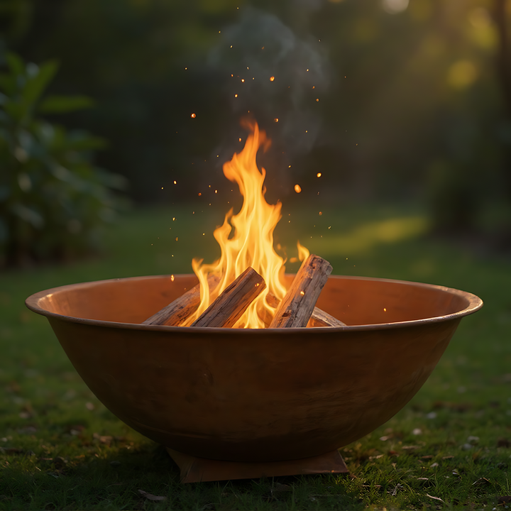100cm Cast Iron Fire Pit | Red Earth Fire Bowl Australia – Metal Decor Aus