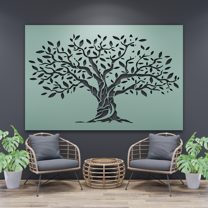 Tree Of Strength Privacy Screen | Single Panel – Metal Decor Aus