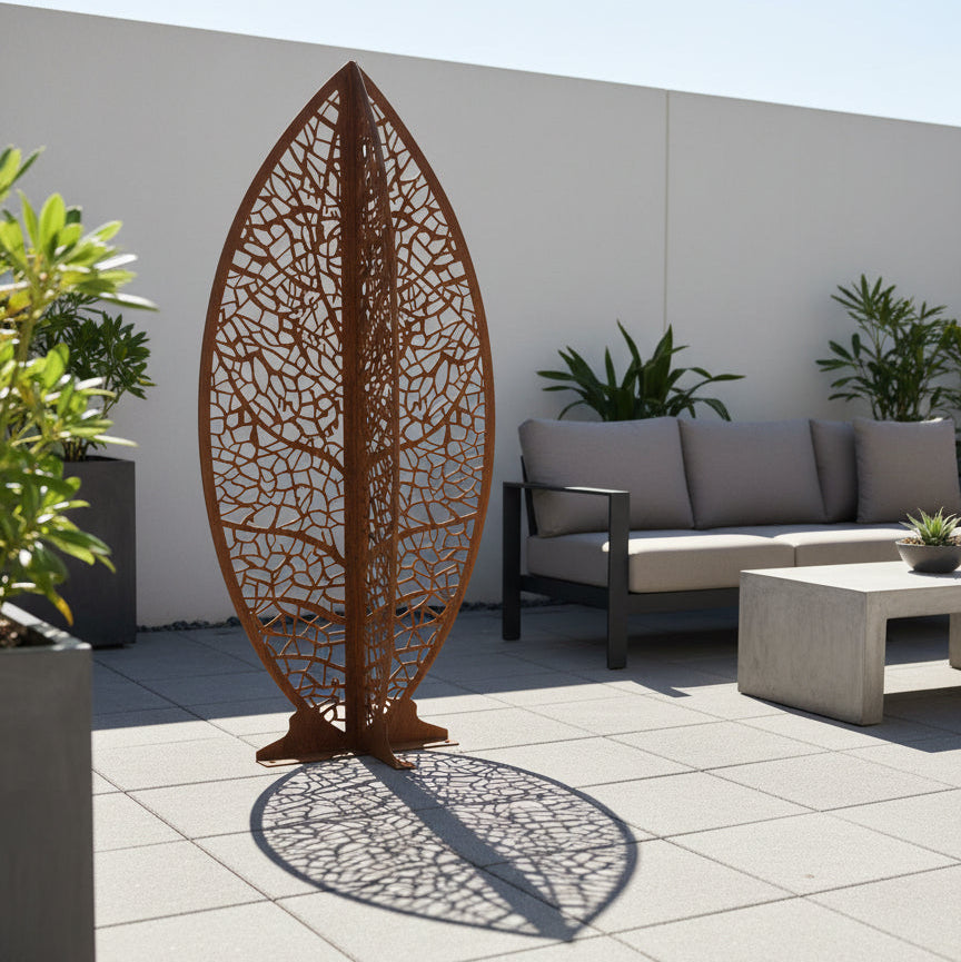 Whisper Leaf 1.5m Garden Sculpture – Outdoor Feature – Metal Decor Aus