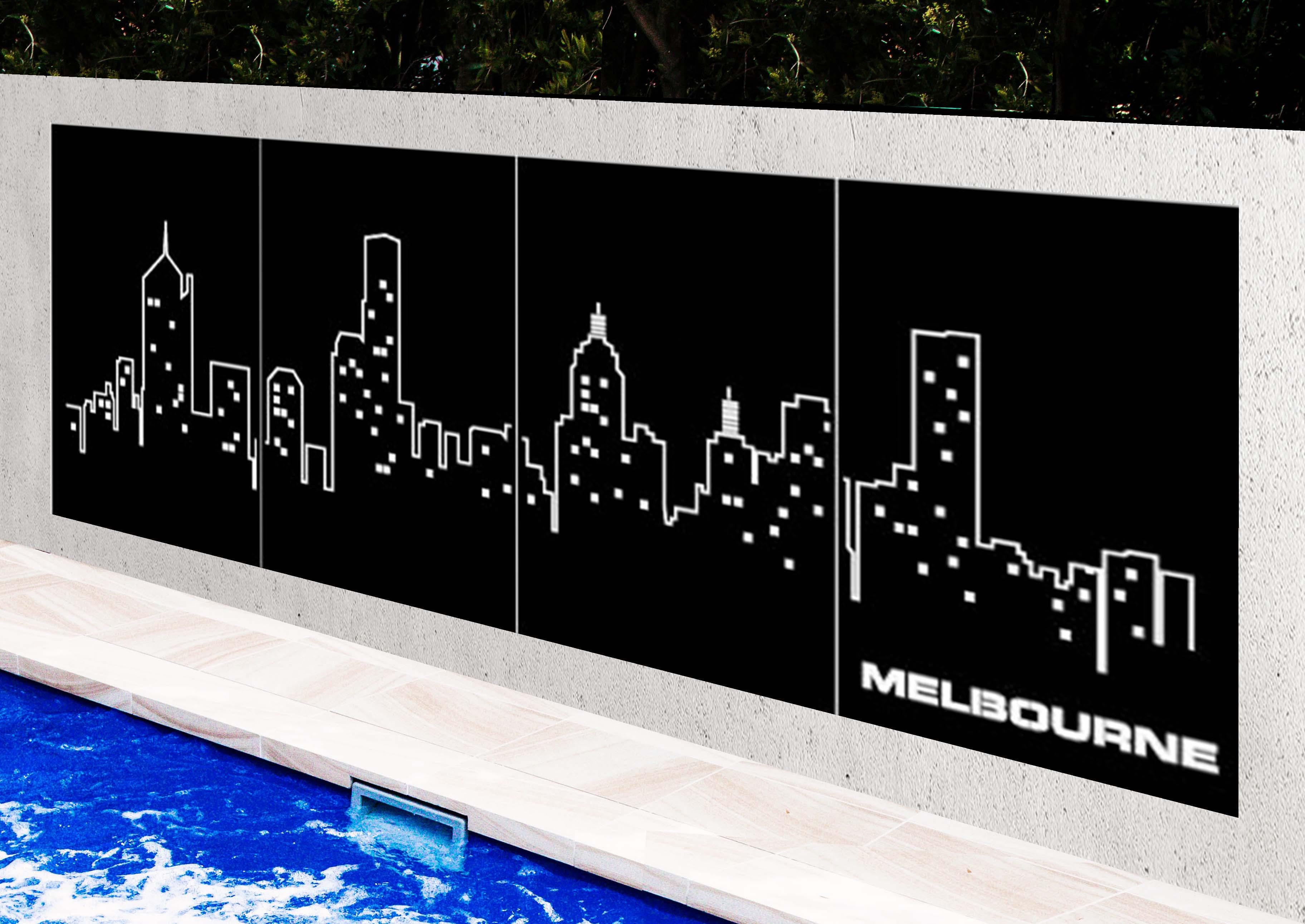 Melbourne Skyline (4 panels)