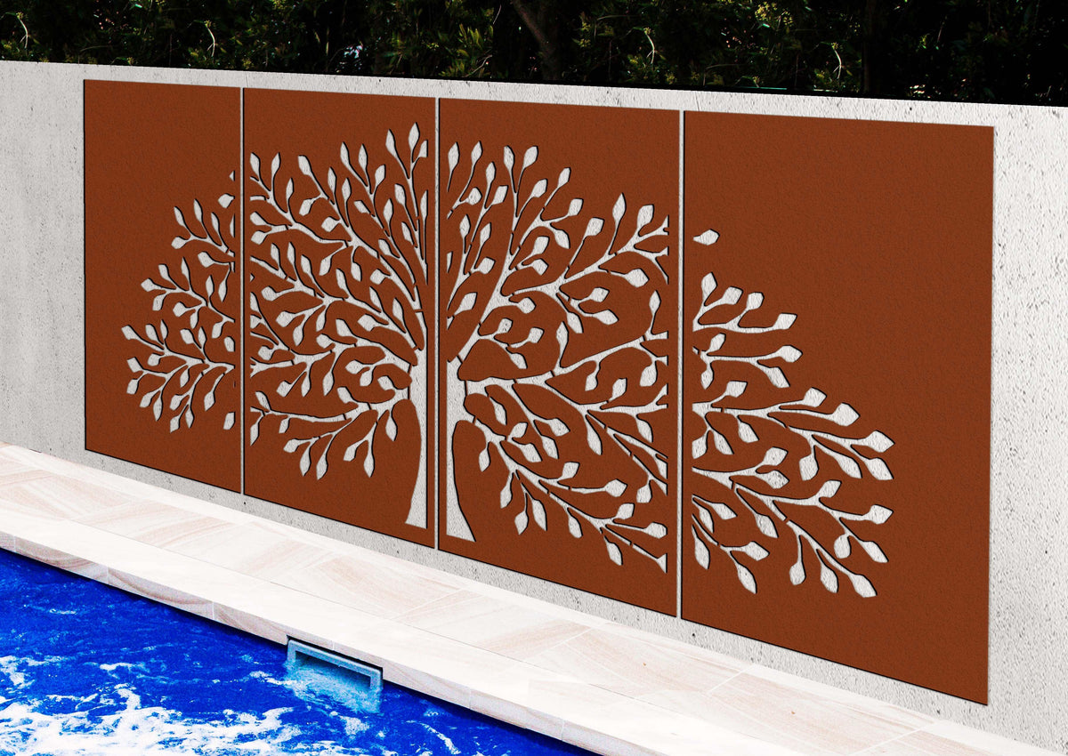 Corten Steel & Powdercoat Decorative Screens