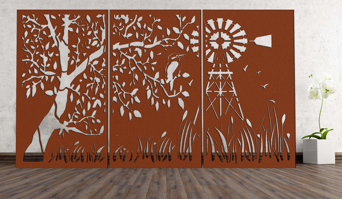 Corten Steel & Powdercoat Decorative privacy Screens